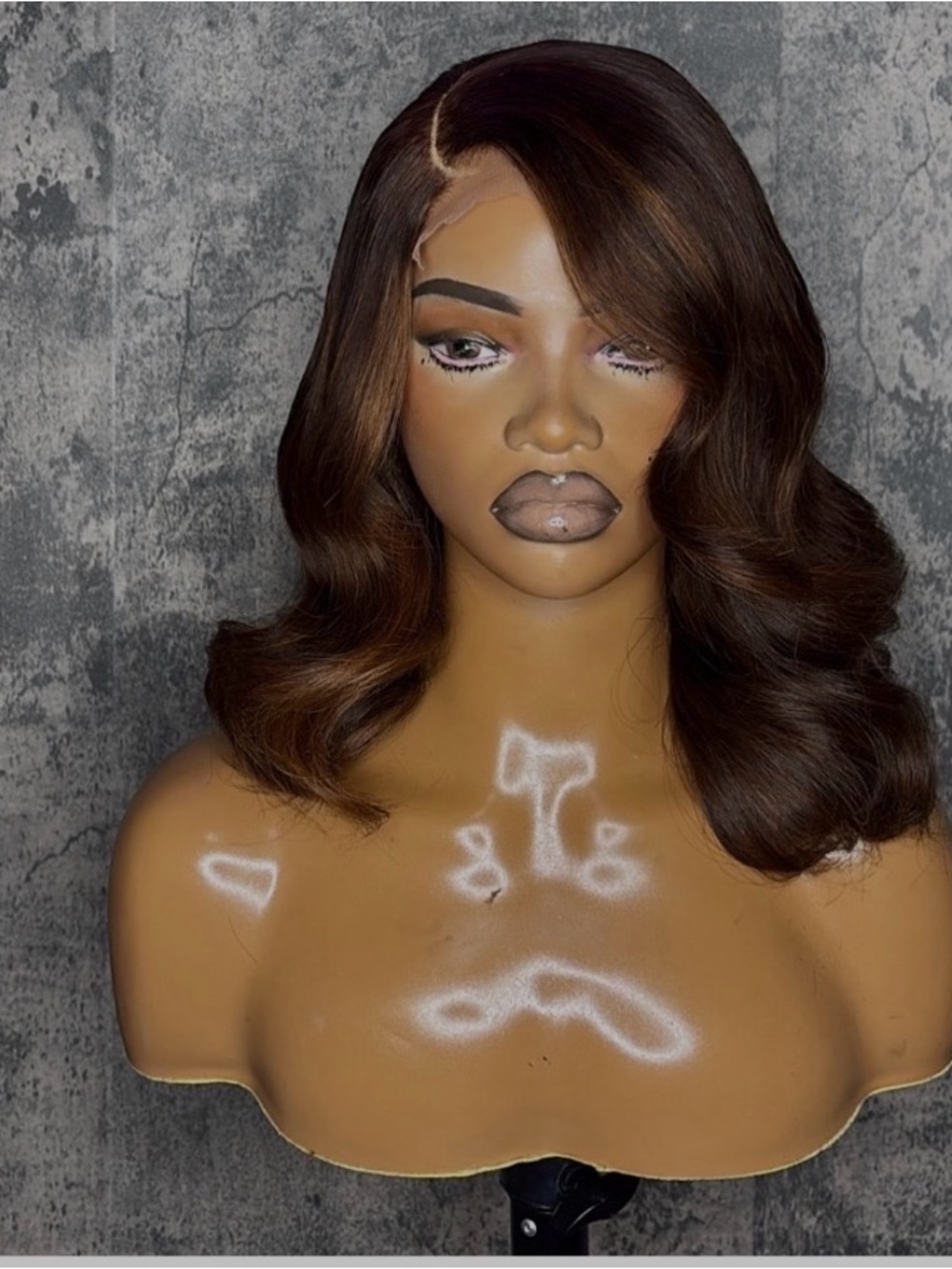 Premium Brown Body Wave Lace Front Wig - Natural Brown